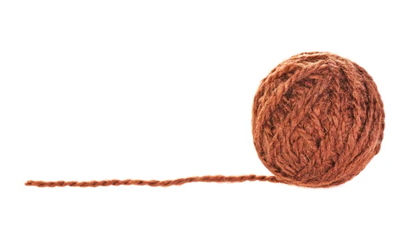 Brown Yarn Ball — Stock Photo, Image