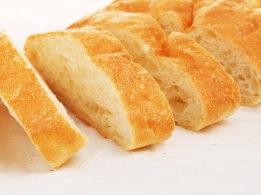 ciabatta ekmeği dilimlenmiş