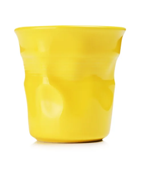 Кубок жёлтого эспрессо — стоковое фото