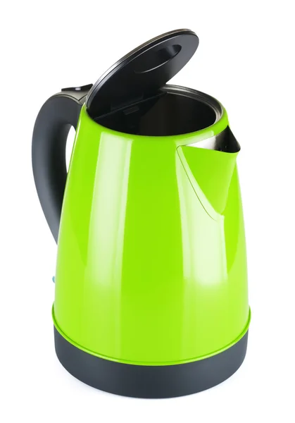 Zielony czajnik elektryczny — Zdjęcie stockowe