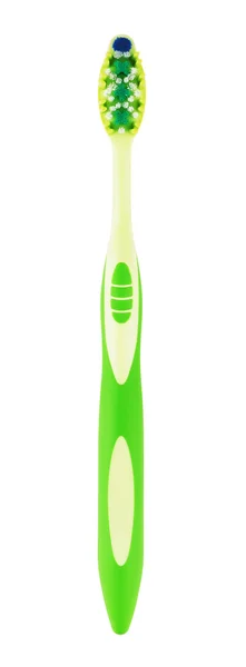 Brosse à dents verte isolée — Photo