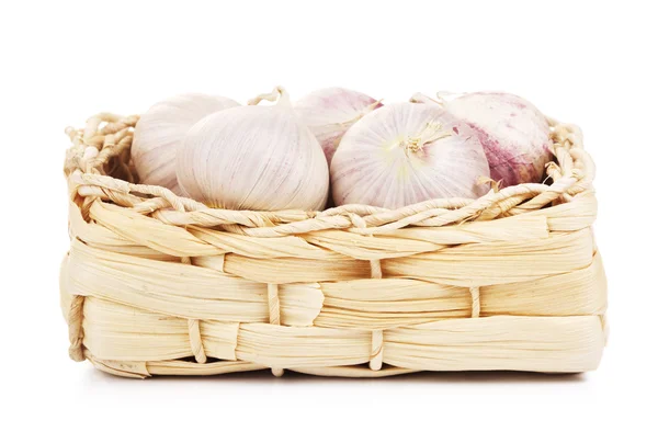 Chinese Solo Garlic In Basket — Stock Photo, Image