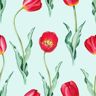 Lale çiçek seamless modeli