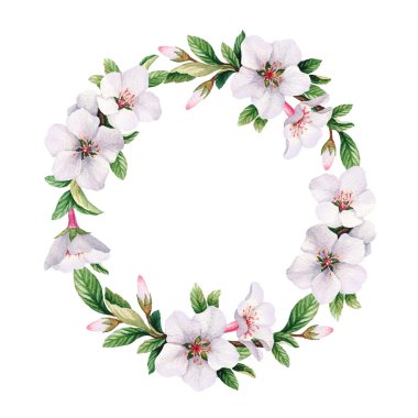 Suluboya çerçeve çiçek. Mükemmel tebrik kartı veya davet