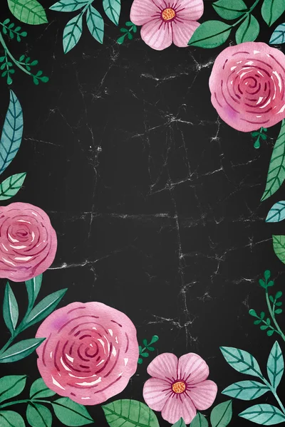 Watercolor floral background. — Stock Photo, Image