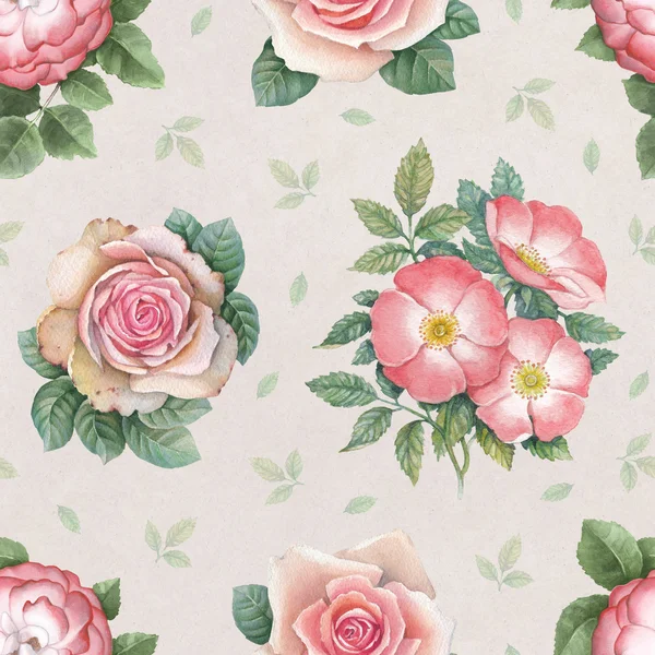 Aquarelle motif rose — Photo