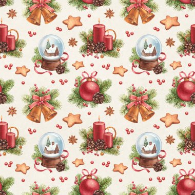 Vintage Noel desen. suluboya Resimler Noel