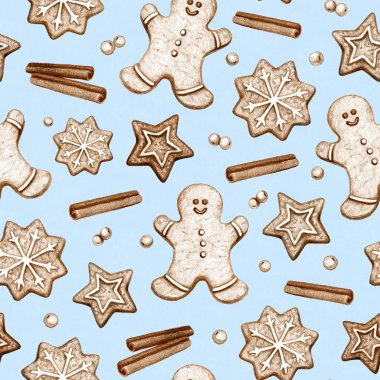 desen Gingerbread çerezleri ve Noel baharat
