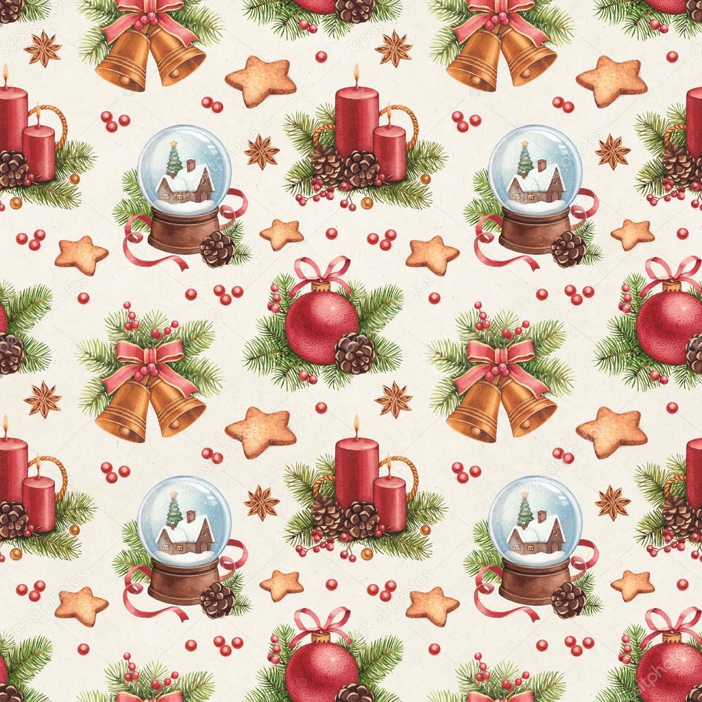 Christmas Vintage Colors Patterns Graphic by MalvaDigitals