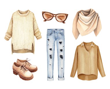 Trendy kıyafetler ve aksesuarlar