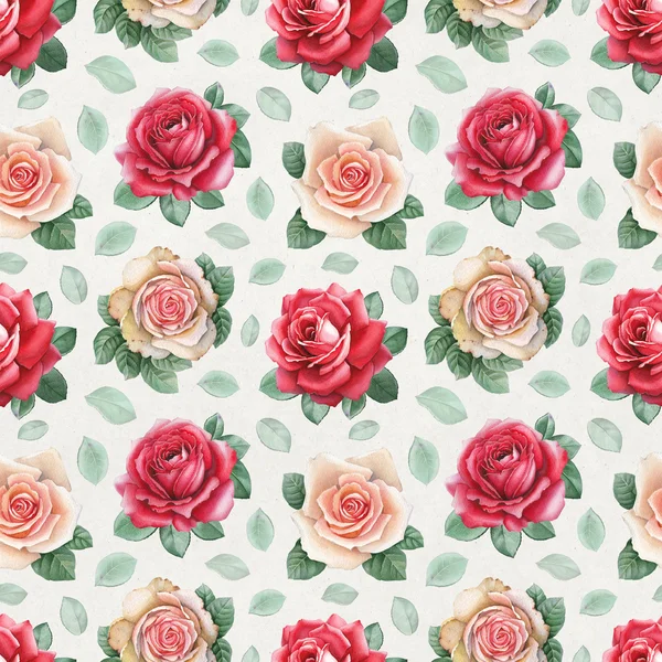 Rose flowers pattern — Stock Photo, Image