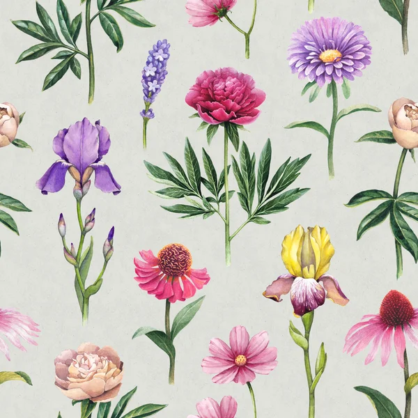 Suluboya çiçek deseni