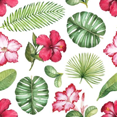 Suluboya Tropikal Desen