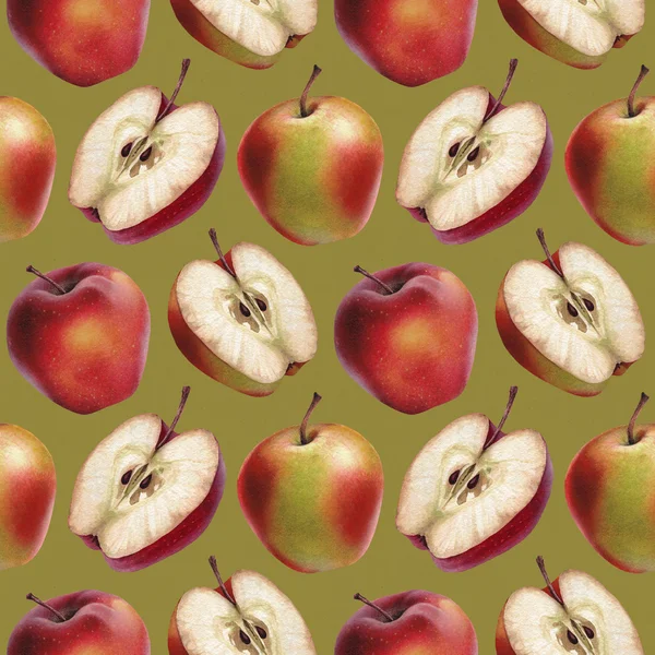 Μήλα μοτίβο φόντου — Φωτογραφία Αρχείου