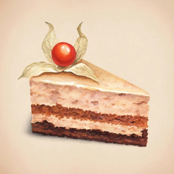 Illustrazione ad acquerello del grafico a torta — Foto Stock