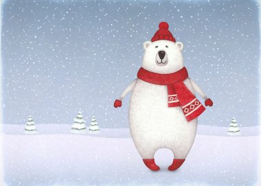 Ayı suluboya çizimi