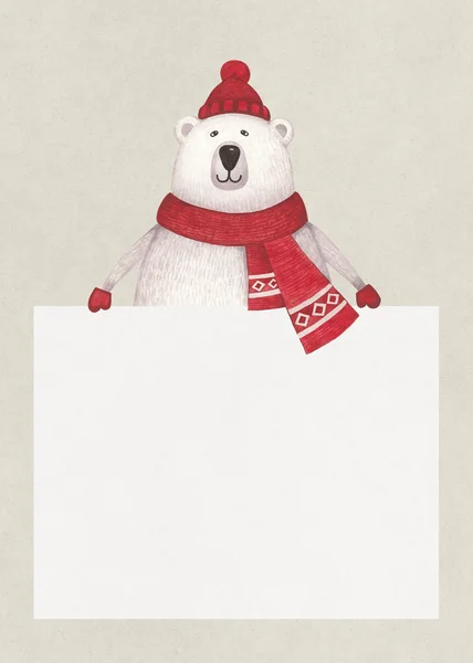 Akvarel ilustrace medvěd — Stock fotografie