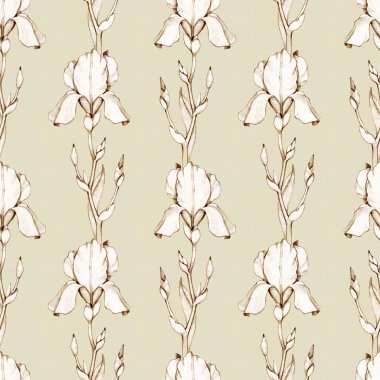 İris çiçekleri pürüzsüz desen