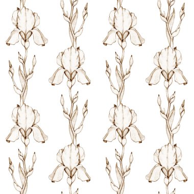 İris çiçekleri pürüzsüz desen