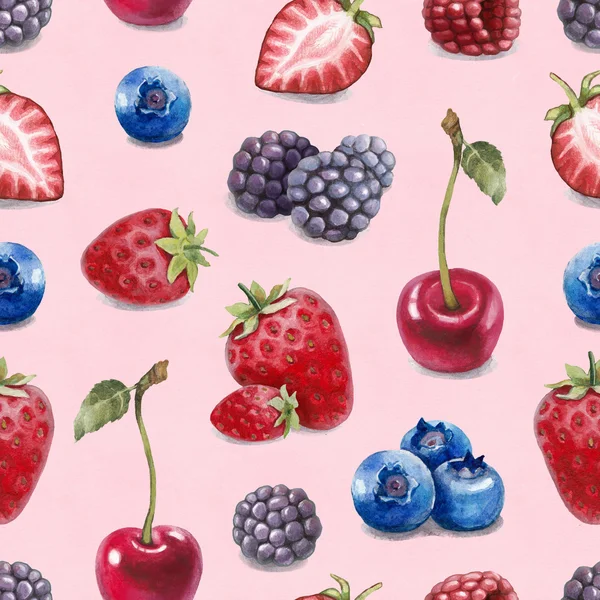 水彩果実シームレス パターン — ストック写真