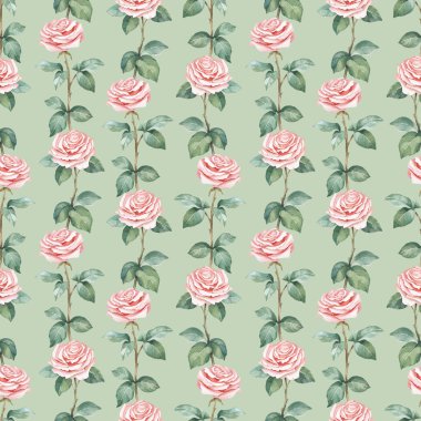 Sulu Boya desen gül