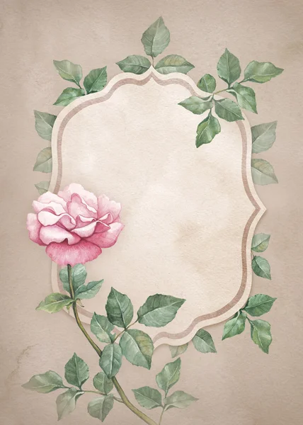 Hintergrund mit Aquarell Blume. — Stockfoto