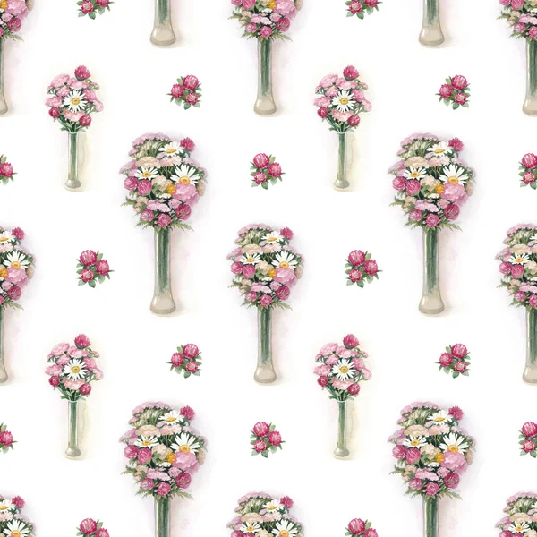 Akvarell vad virág mintával — Stock Fotó