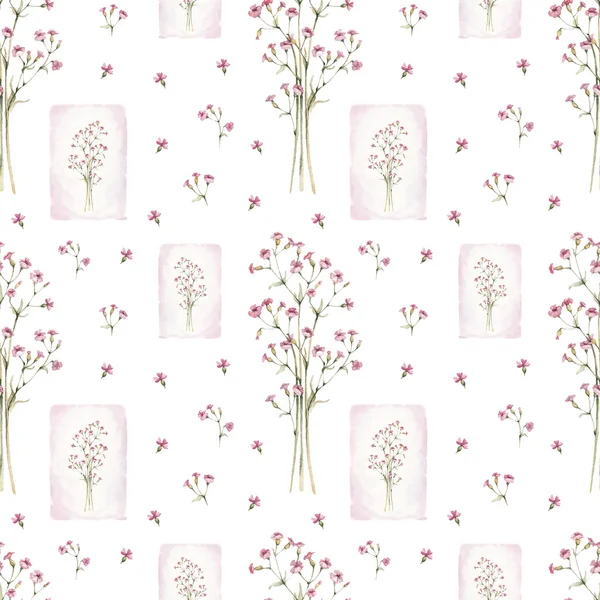 Watercolor flowers pattern — Stock Photo, Image