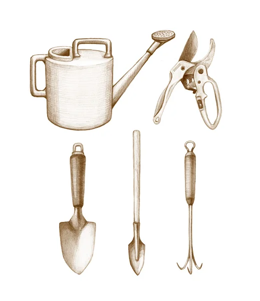 Outils de jardin illustration — Photo