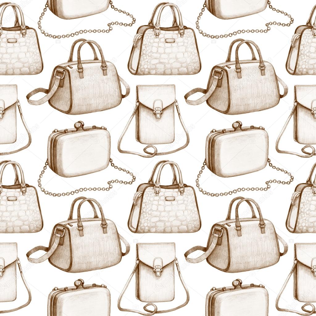 Handbag seamless pattern
