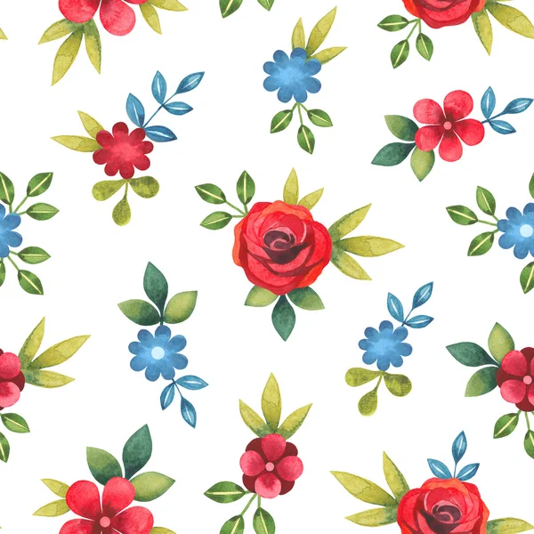 Watercolor floral pattern — Stock Photo, Image