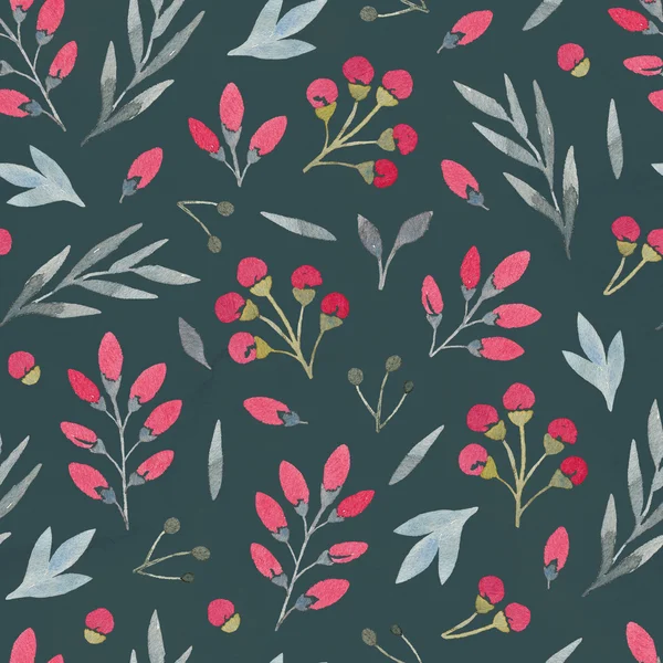 Watercolor seamless floral pattern — Stock Photo, Image