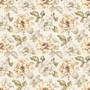 Kalem çizimleri çiçek ile Seamless Modeli