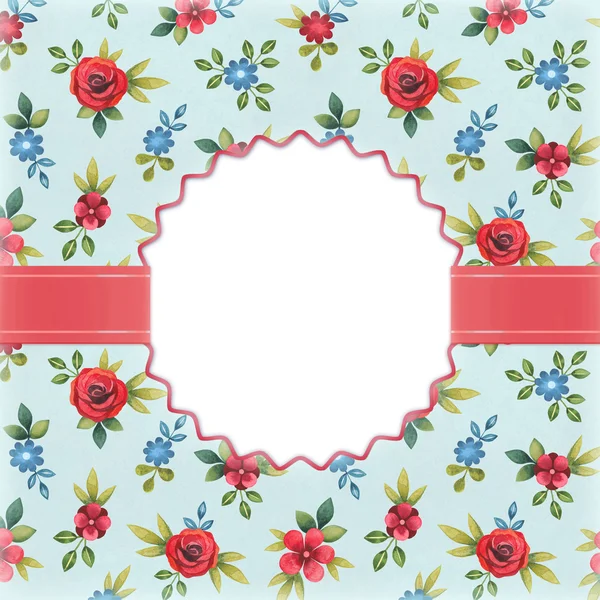 Akvarell floral bakgrund. Perfekt för gratulationskort eller invit — Stockfoto
