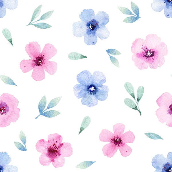 Watercolor seamless floral pattern — Stock Photo, Image