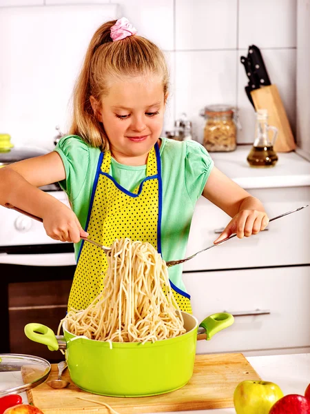 Children cooking at kitchen. — Stock Photo, Image