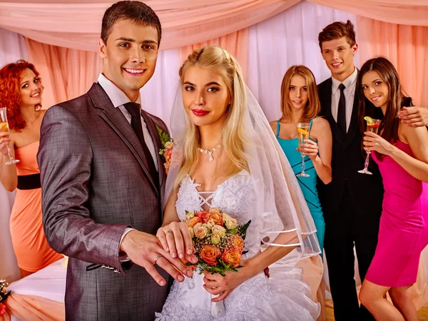 Group people at wedding. — Stock Photo, Image