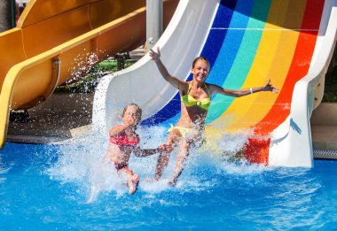 su kaydırağı aquapark, çocuk.