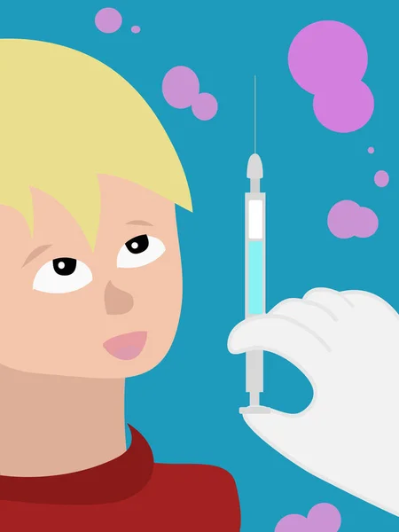 Vacinação Conceito de imunização contra o vírus — Vetor de Stock