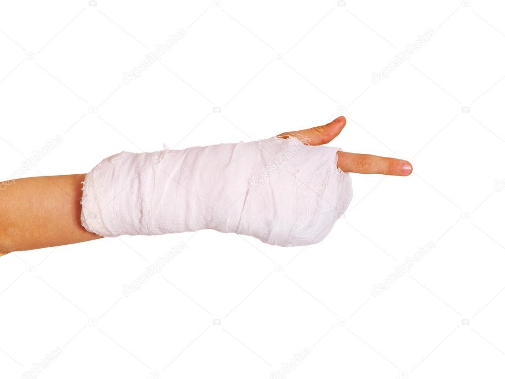 Broken child hand