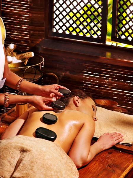 Ayurvedic stone massage. — Stock Photo, Image