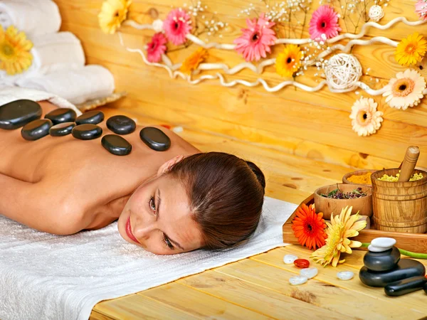 Stone therapy massage . — Stock Photo, Image