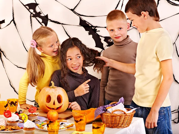 Halloween party with children — Stock Photo, Image