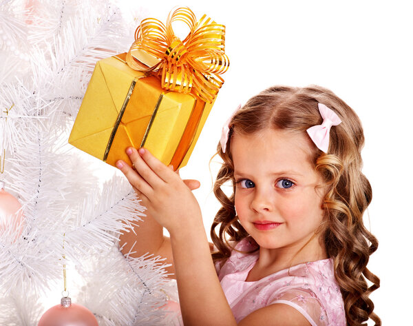 Child with gift box