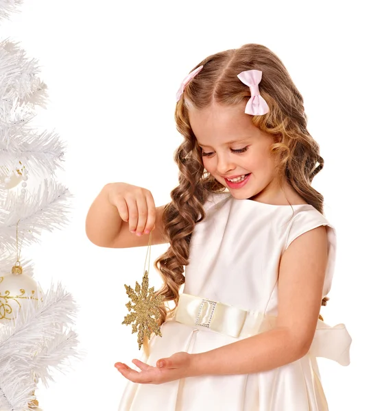 Child holding snowflake Stock Image