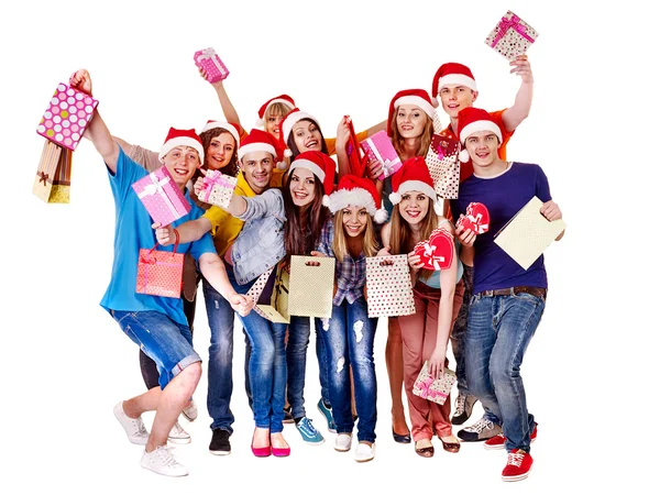 Ragazze e scatole regalo di Natale . — Foto Stock