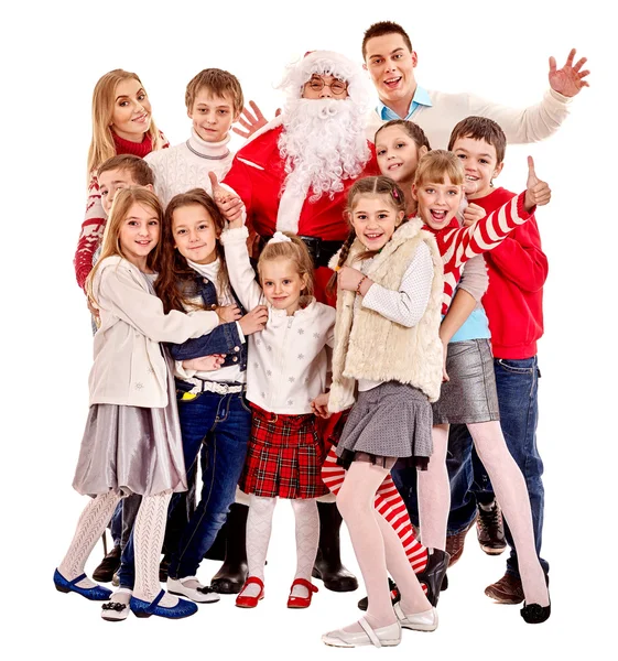 Kinderen met santa claus. — Stockfoto