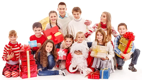 Enfants avec le Père Noël — Photo