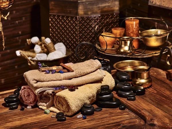 Ayurvedic spa massage still life — Stock Photo, Image