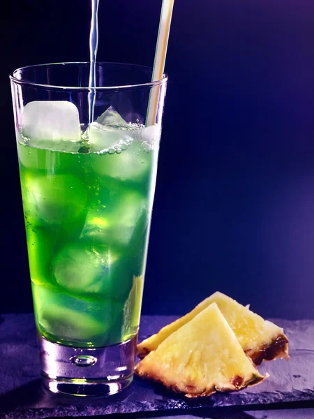 Green pineapple cocktail — Stock Photo, Image